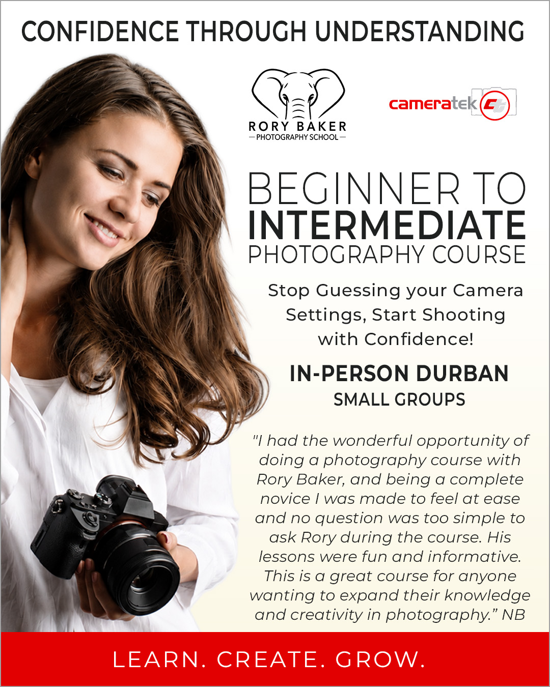 beginner to intermediate ohotography course rory baker photography school course